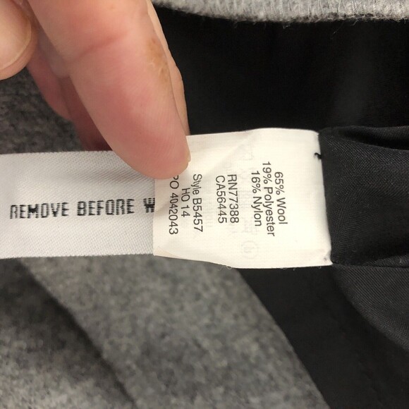 Madewell Wool Blend Lined Sweater Dress Small Gray Geo Tilt Shift Color Block - Picture 12 of 12